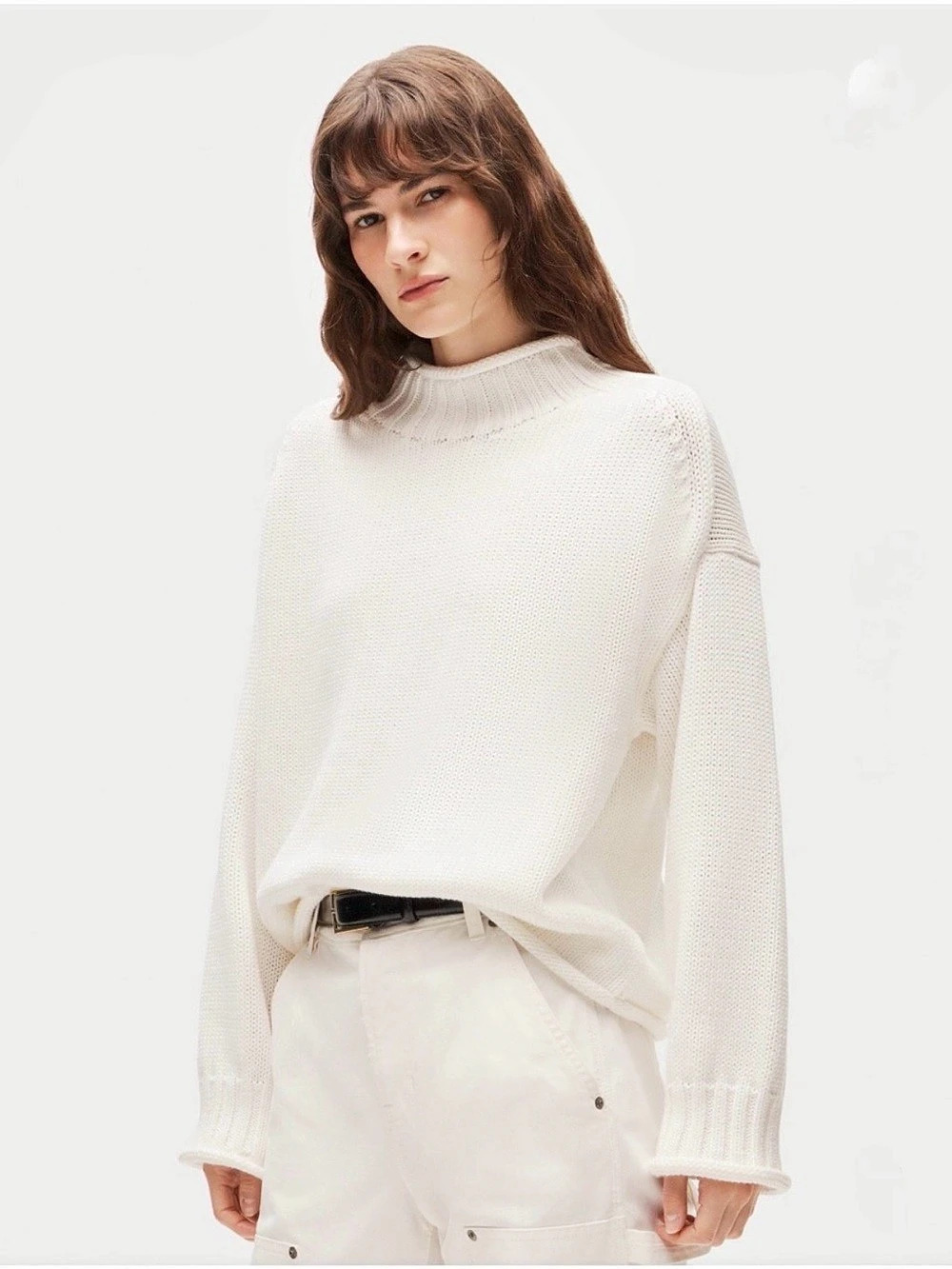 J.Crew 2025 Rollneck™ sweater Cotton Ivory size Medium NWT